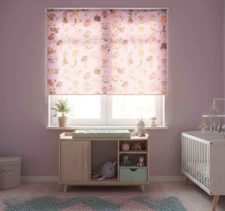 Persiana enrollable infantil sirenas rosas - TenVinilo
