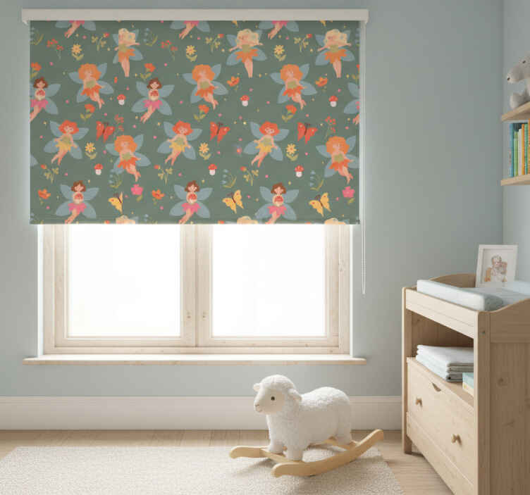 Store enrouleur chambre enfant fleurs femmes - TenStickers