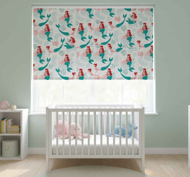 Blind children mermaid with red hair smiling arms out - TenStickers