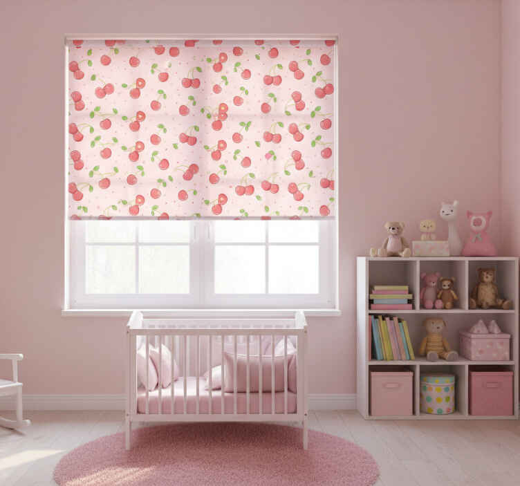 Blind children pink cherries - TenStickers