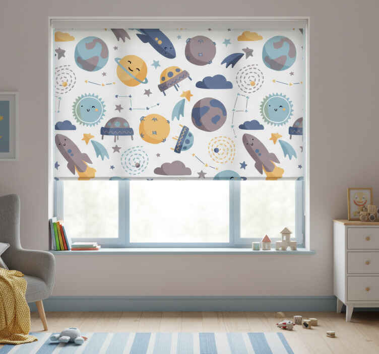 Persiana enrollable infantil espacio feliz - TenVinilo