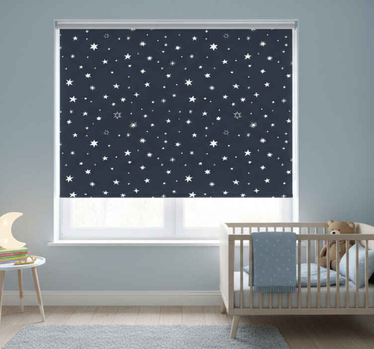 Children room roller blind night sky design - TenStickers