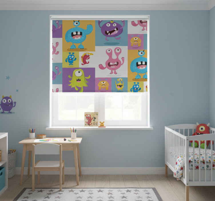 Persiana enrollable infantil monstruos encantadores - TenVinilo