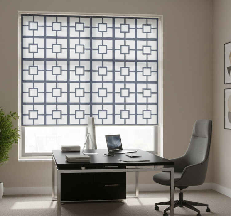 Store enrouleur bureaux motif carré - TenStickers