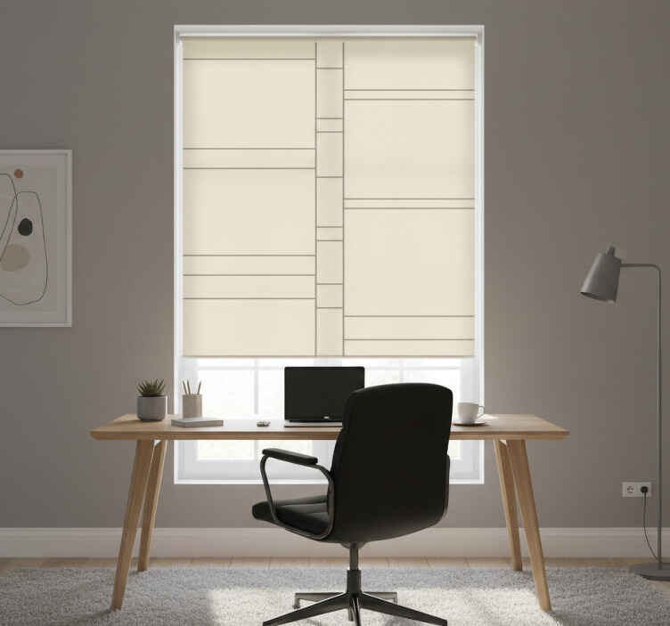 Store enrouleur bureaux design linéaire minimaliste - TenStickers