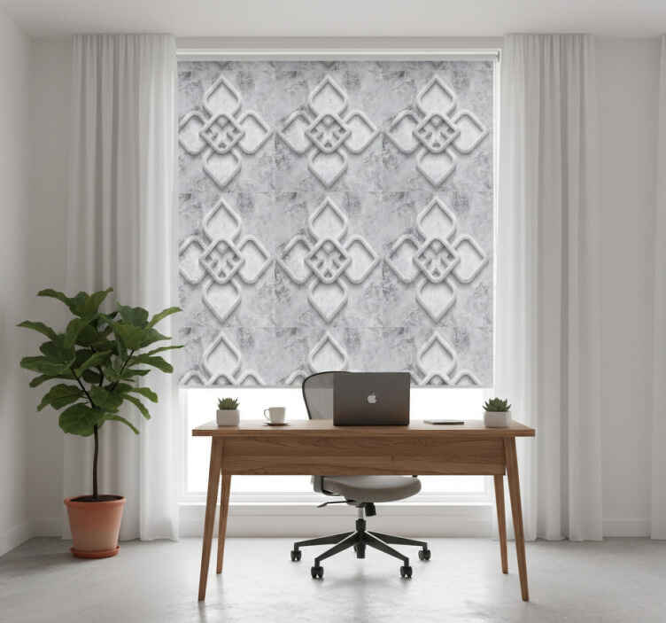 Store enrouleur bureaux éléments de pierre 3d gris - TenStickers