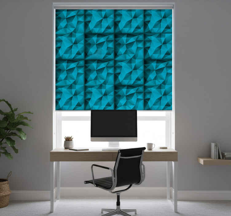Store enrouleur bureaux profondeurs bleues 3d - TenStickers
