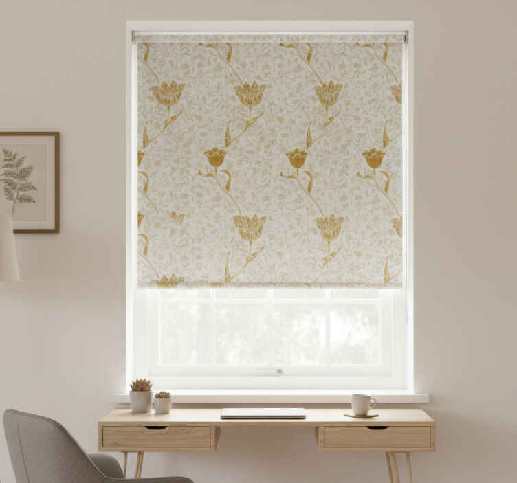 Store enrouleur bureaux fleurs sauvages botaniques - TenStickers