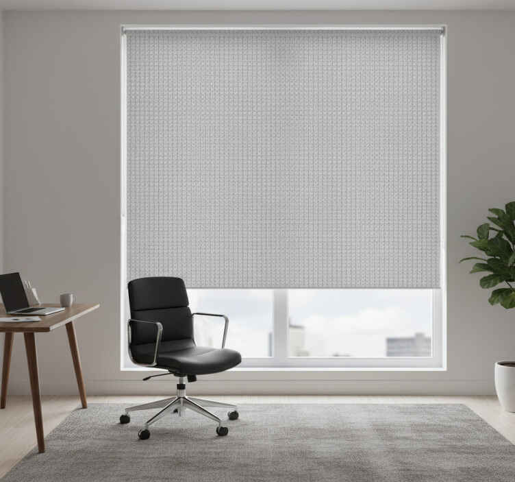 Store enrouleur bureaux motif vertical gris minimaliste - TenStickers