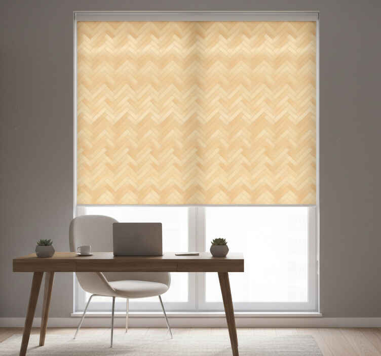 Office roller blind with golden wood design - TenStickers
