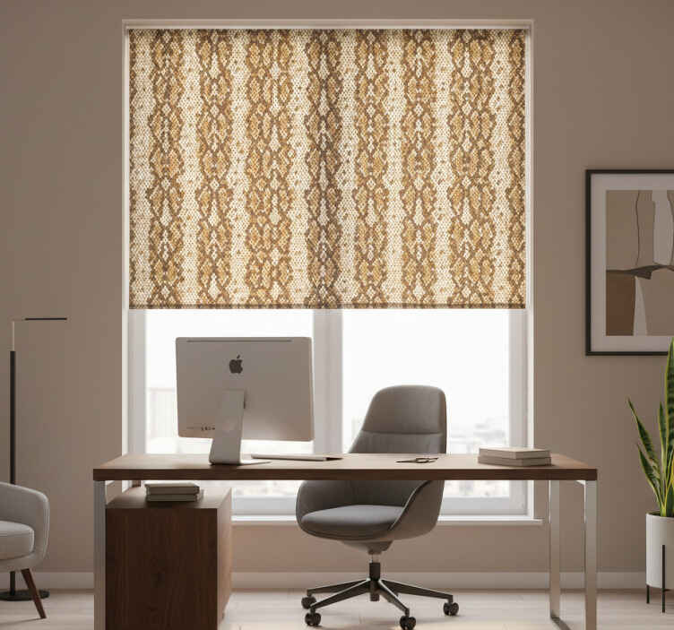 Store enrouleur bureaux motif peau de serpent - TenStickers