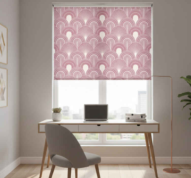 Store enrouleur bureaux style décor arc rose gold - TenStickers