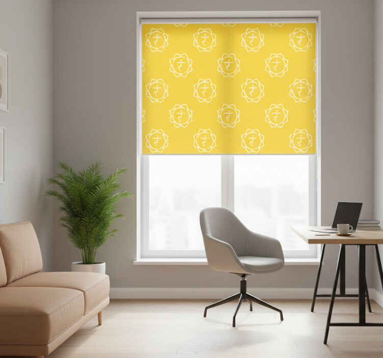 Store enrouleur bureaux symbole du chakra du plexus solaire - TenStickers