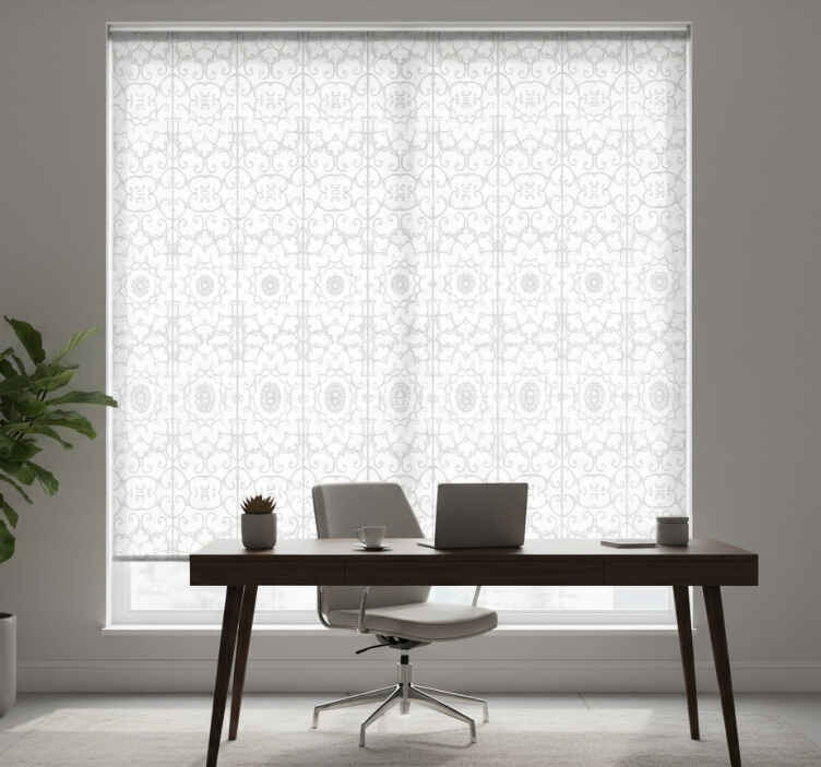 Store enrouleur bureaux motif floral - TenStickers