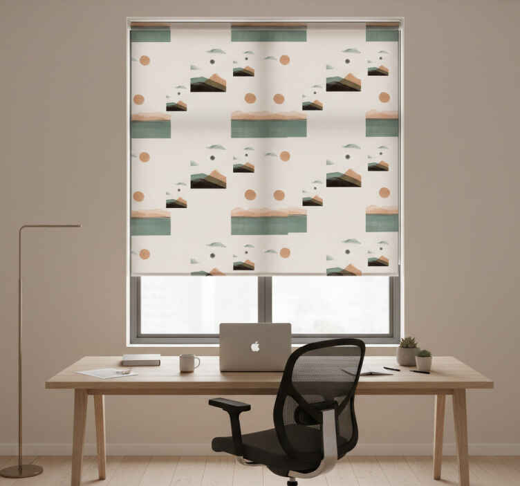 Store enrouleur bureaux montagnes abstraites - TenStickers