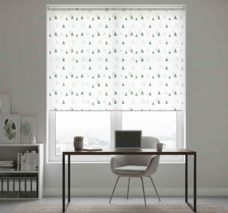 Store enrouleur bureaux triangles couleurs nature - TenStickers