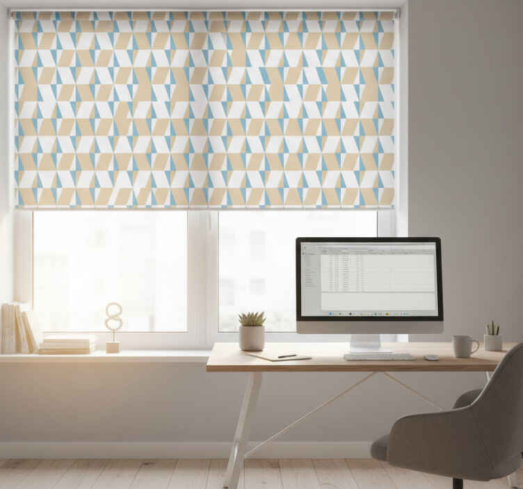 Store enrouleur bureaux formes géométriques minimalistes - TenStickers