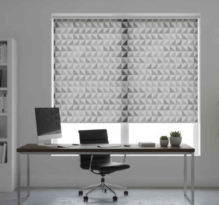 Store enrouleur bureaux triangles géométriques - TenStickers