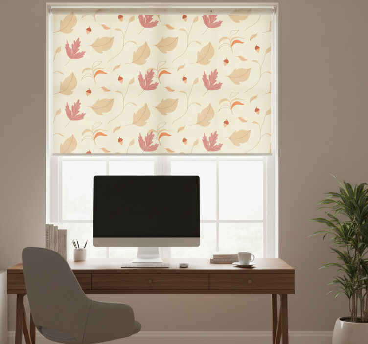 Store enrouleur bureaux feuilles d'automne - TenStickers