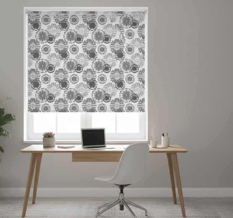 Store enrouleur bureaux illusion peinte grise - TenStickers
