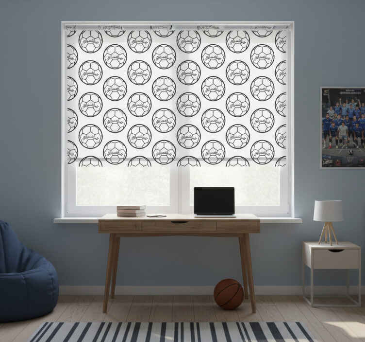 Teenage bedroom roller blind handball design - TenStickers