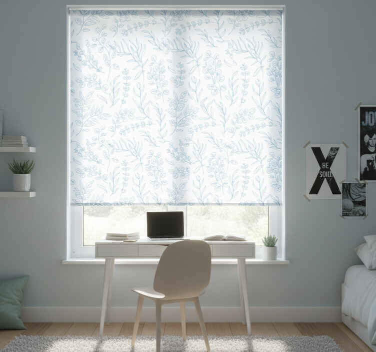 Store enrouleur chambre ado plantes fines - TenStickers