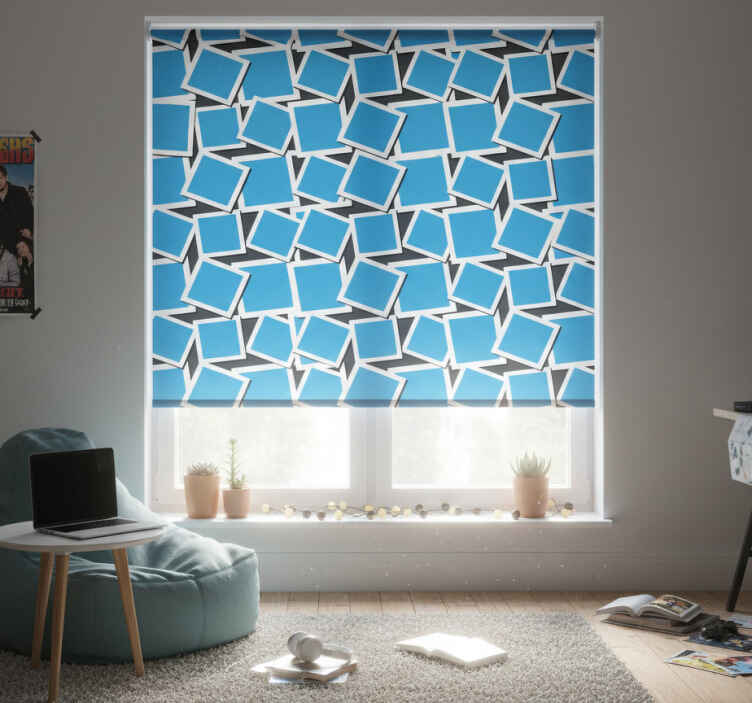 Teenage bedroom roller blind picture collage medley - TenStickers