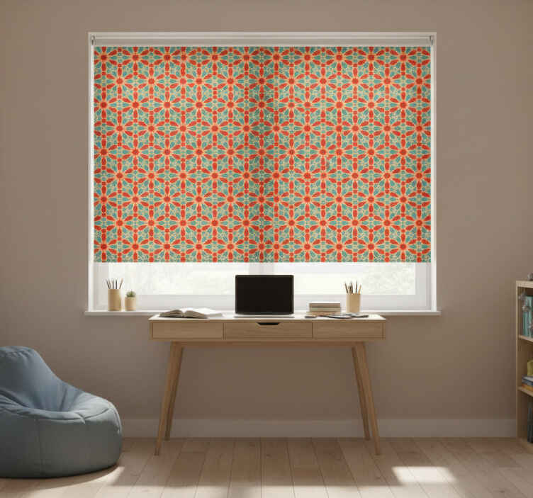 Teini-ikäisen rullaverhon saumaton arabialainen geometria - Tenstickers