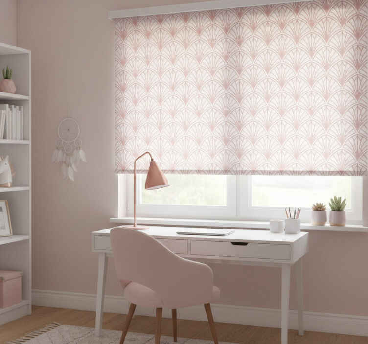 Teenage bedroom roller blind elegant pink design - TenStickers