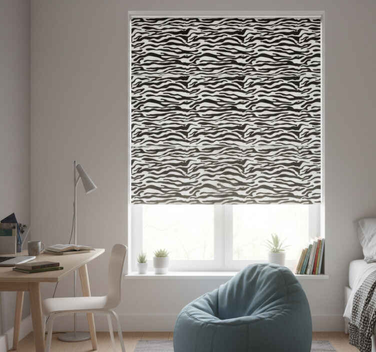 Teenage bedroom roller blind zebra print - TenStickers