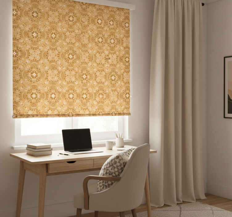 Teini-ikäisen rullaverhon vanhanaikainen beige koristekuvio - Tenstickers