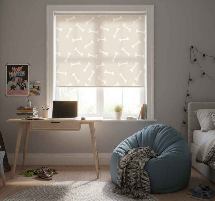Teini-ikäisen rullaverho koiraluut beige taustalla - Tenstickers