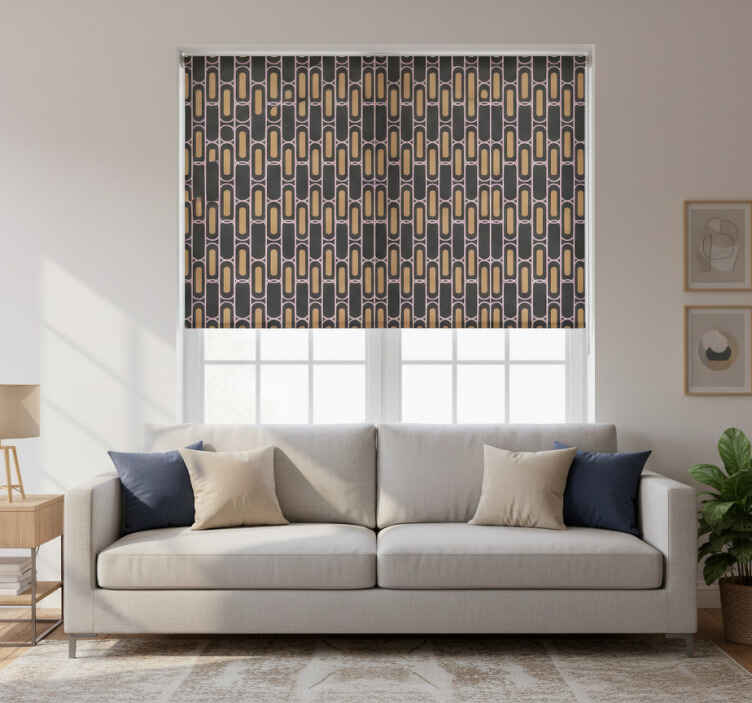 Modern roller blind geometric line design - TenStickers