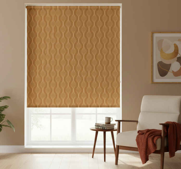 Modern roller blind with elegant curves pattern - TenStickers