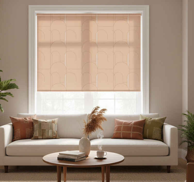 Modern roller blind beige arch patterns - TenStickers