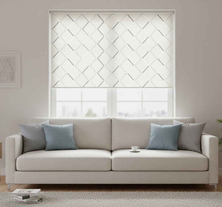 Modern roller blind with nordic diamonds design - TenStickers
