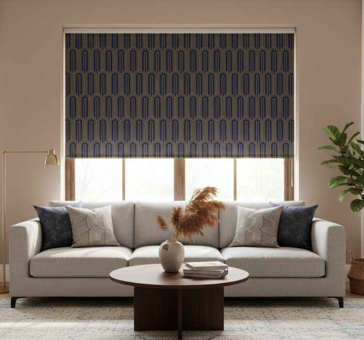 Modern roller blind arched line design - TenStickers