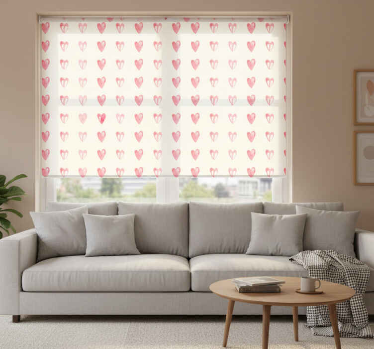 Store enrouleur moderne cœurs perdus décoratifs - TenStickers