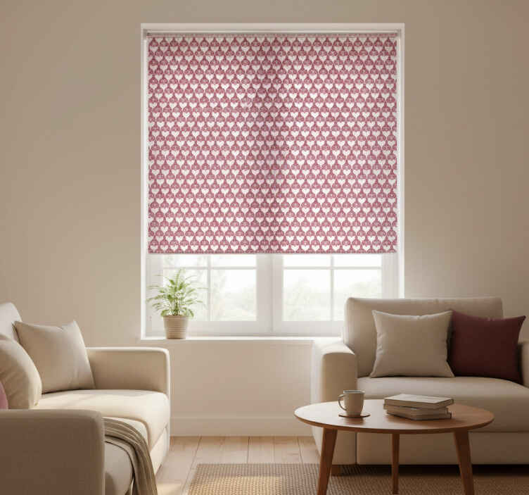 Store enrouleur moderne cœurs entrelacés décoratifs - TenStickers