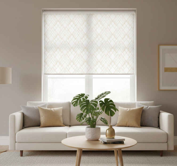 Modern roller blind with golden irregular lines - TenStickers