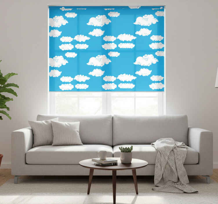 Store enrouleur moderne nuages dans le ciel - TenStickers