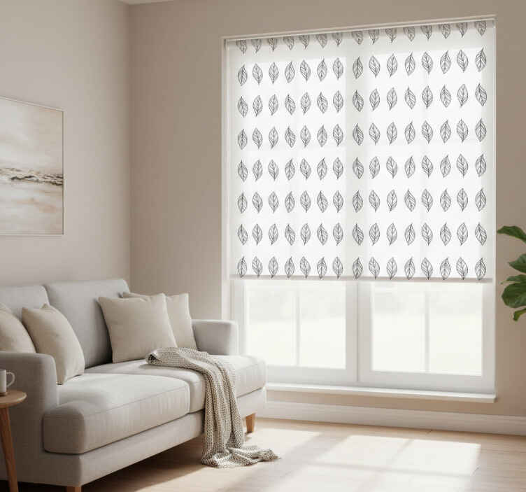 Store enrouleur moderne à rayures minimalistes en feuilles - TenStickers