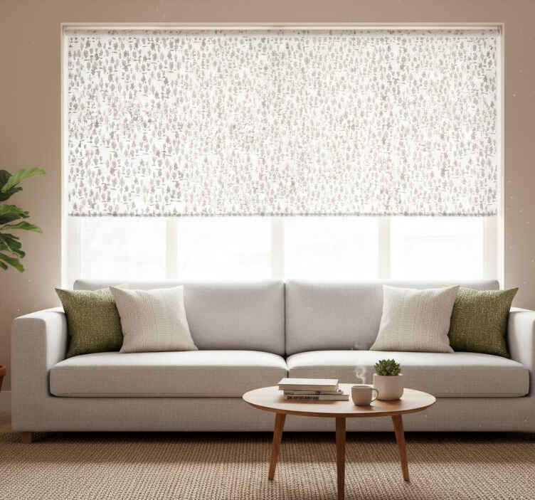 Store enrouleur moderne motif d'arbres délicats - TenStickers