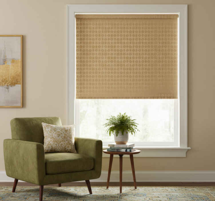 Modern roller blind eclectic art deco gold columns - TenStickers