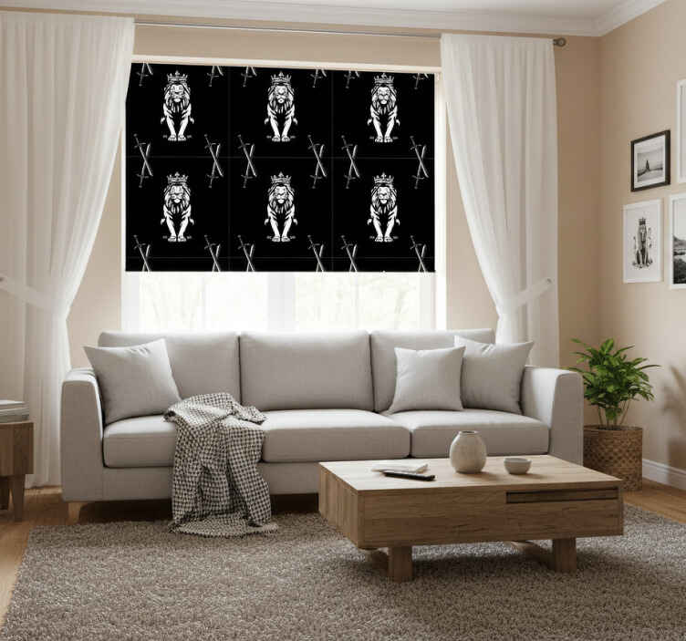 Store enrouleur moderne silhouettes de roi de la jungle - TenStickers