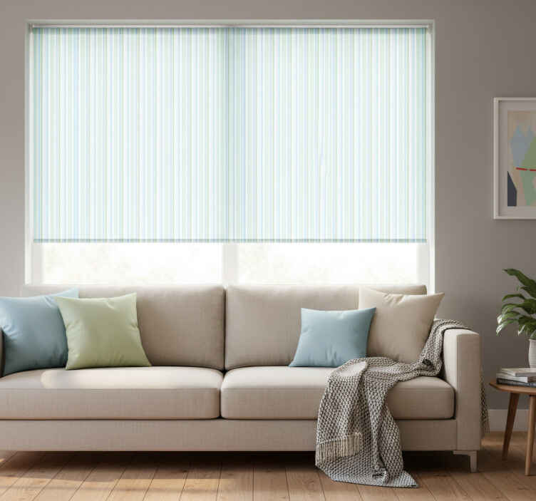 Store enrouleur moderne motif rayures pastel - TenStickers