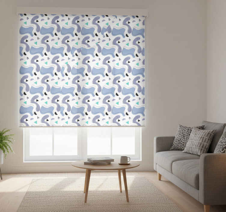 Store enrouleur moderne modèle memphis sur fond blanc - TenStickers