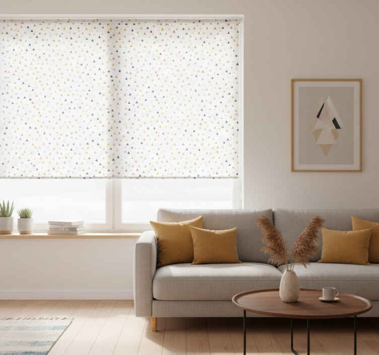 Store enrouleur moderne motif triangles minimalistes - TenStickers