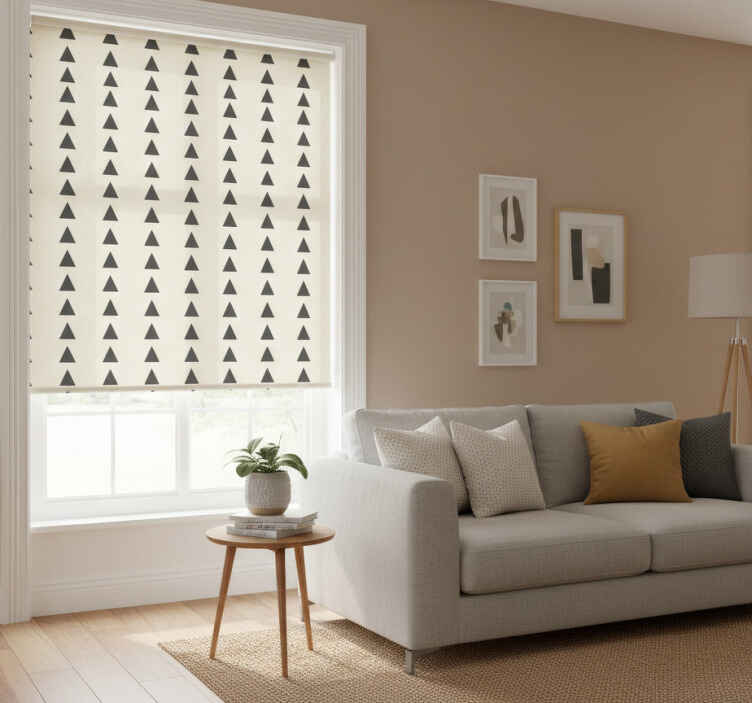 Store enrouleur moderne triangles gris foncé usés - TenStickers