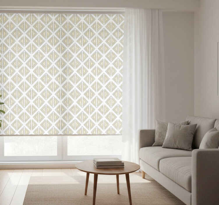 Store enrouleur moderne motifs gris or et beige - TenStickers